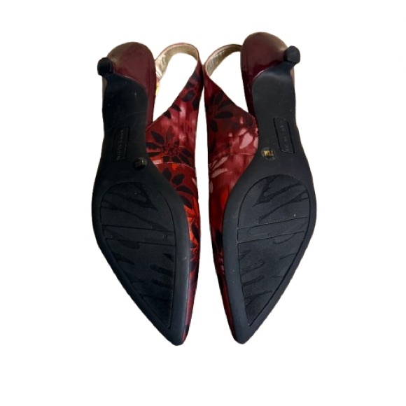 Anne Klein AK Expert Floral Slingback Kitten Heels 7.5M - Picture 5 of 5